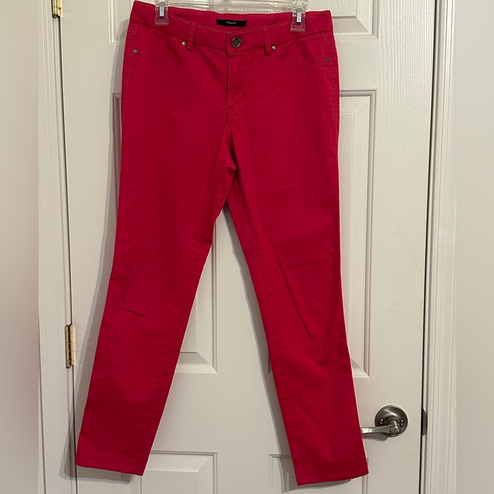 Tahari Hot Pink Straight Leg Pants – Size 0